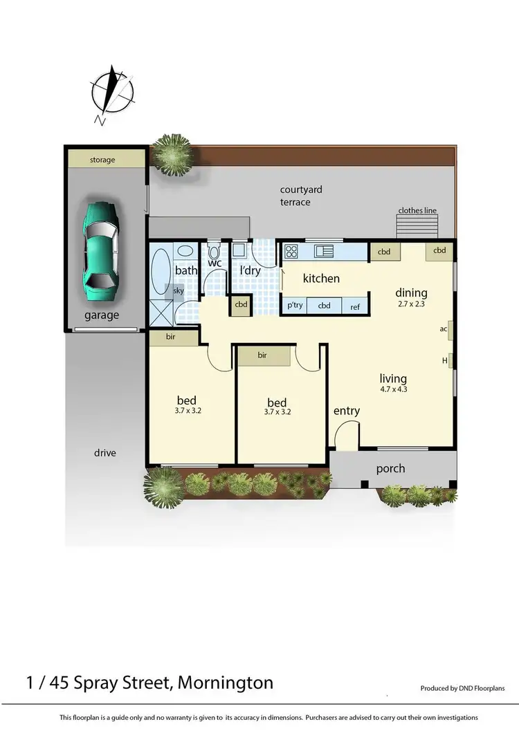 Floorplan of Homely unit listing, 1/45 Spray Street, Mornington VIC 3931