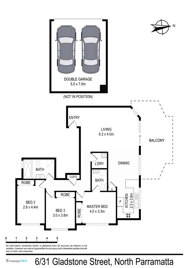 Floorplan of Homely apartment listing, 6/31 Gladstone Street, North Parramatta NSW 2151
