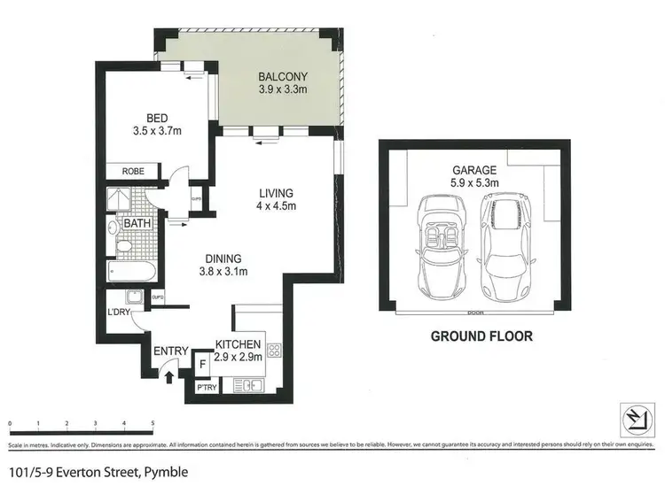 Floorplan of Homely unit listing, 101/5-9 Everton Street, Pymble NSW 2073