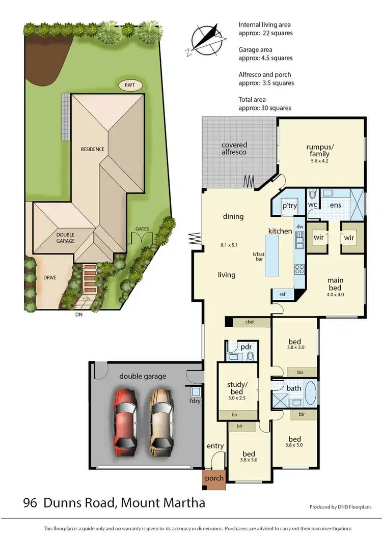 Floorplan of Homely house listing, 96 Dunns Road, Mount Martha VIC 3934