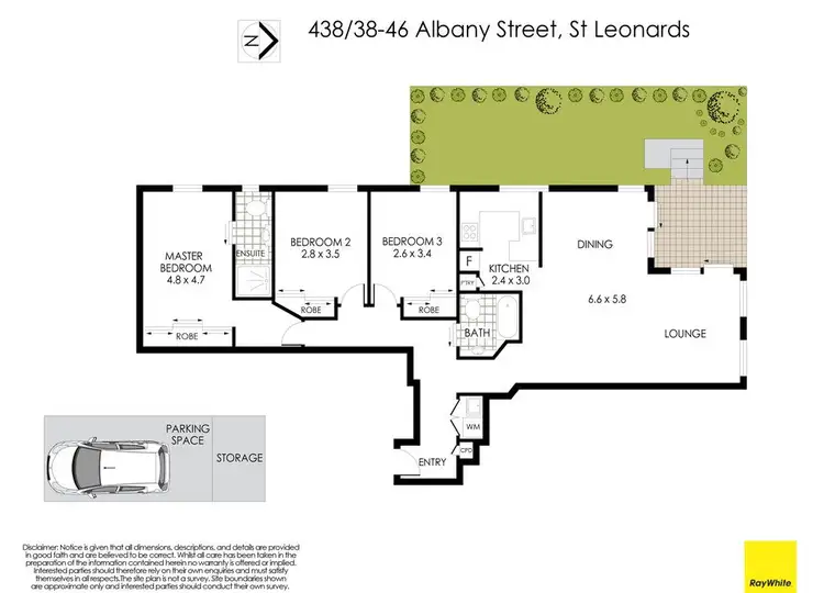 Floorplan of Homely unit listing, 438/38-46 Albany Street, St Leonards NSW 2065