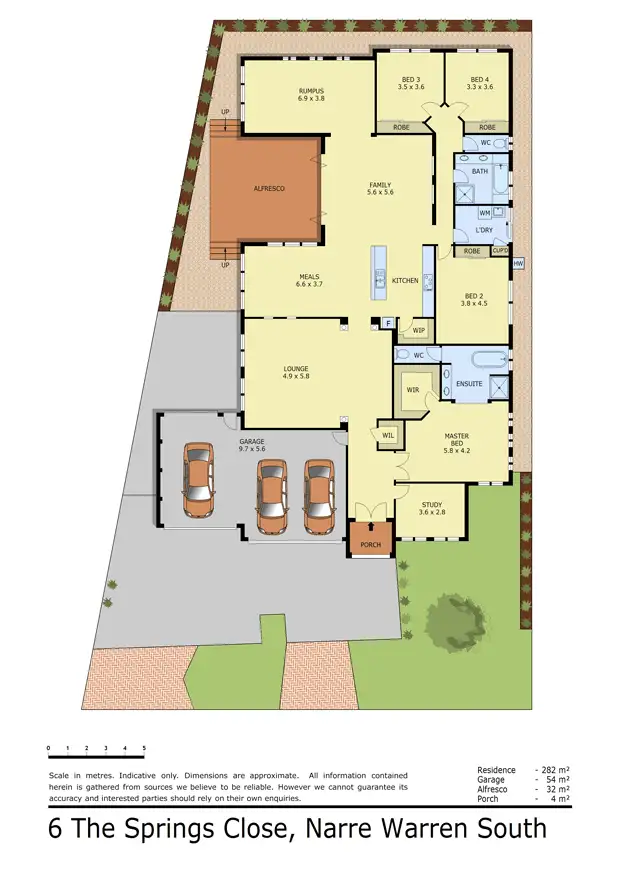 Floorplan of Homely house listing, 6 The Springs Close, Narre Warren South VIC 3805