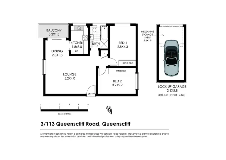 Floorplan of Homely unit listing, 3/113 Queenscliff Road, Queenscliff NSW 2096