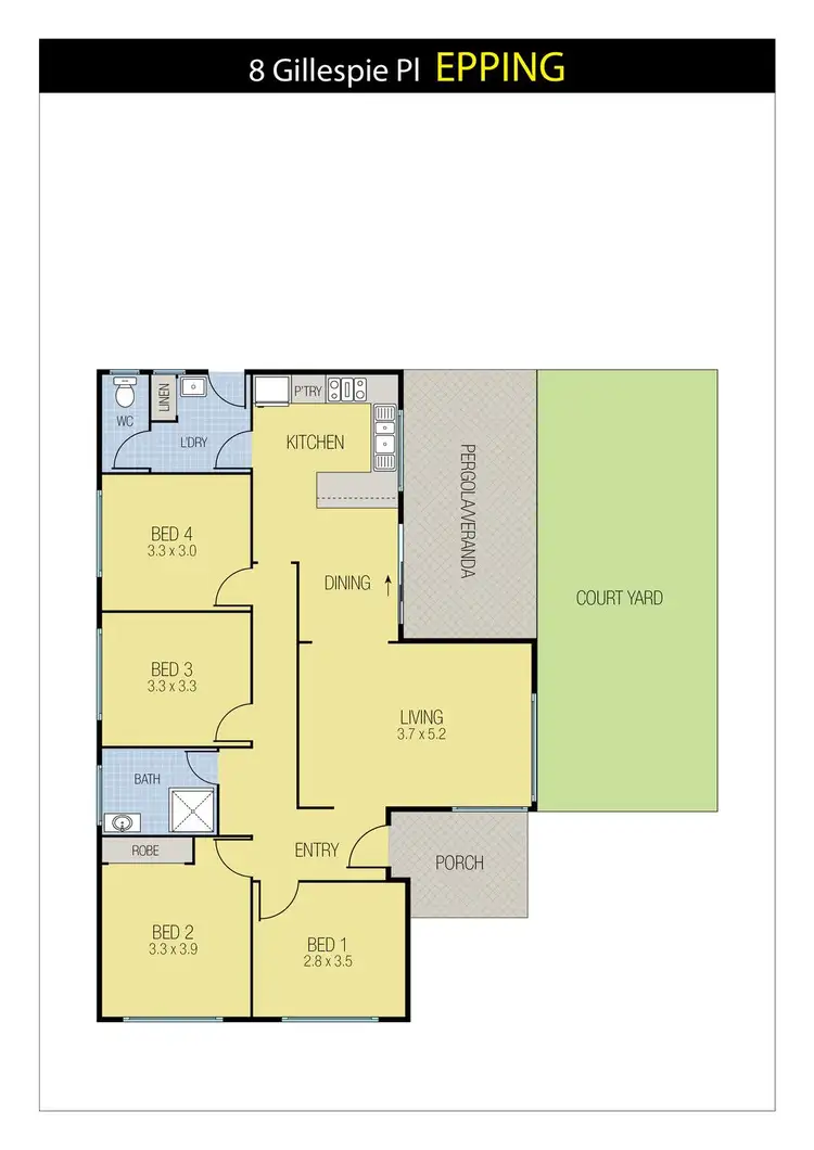 Floorplan of Homely house listing, 8 Gillespie Place, Epping VIC 3076