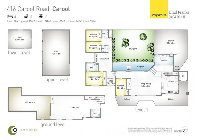 Floorplan of Homely rural property listing, 416 Carool Road, Carool NSW 2486