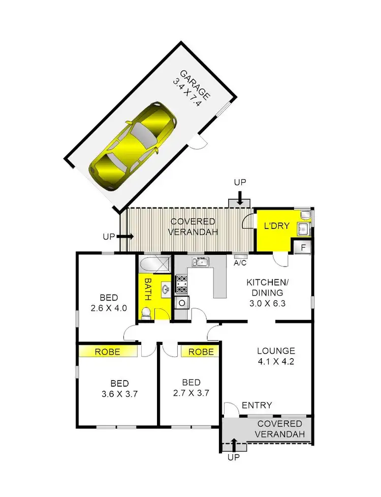 Floorplan of Homely house listing, 97 Vermont Avenue, Corio VIC 3214
