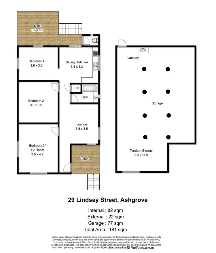 Floorplan of Homely house listing, 29 Lindsay Street, Ashgrove QLD 4060