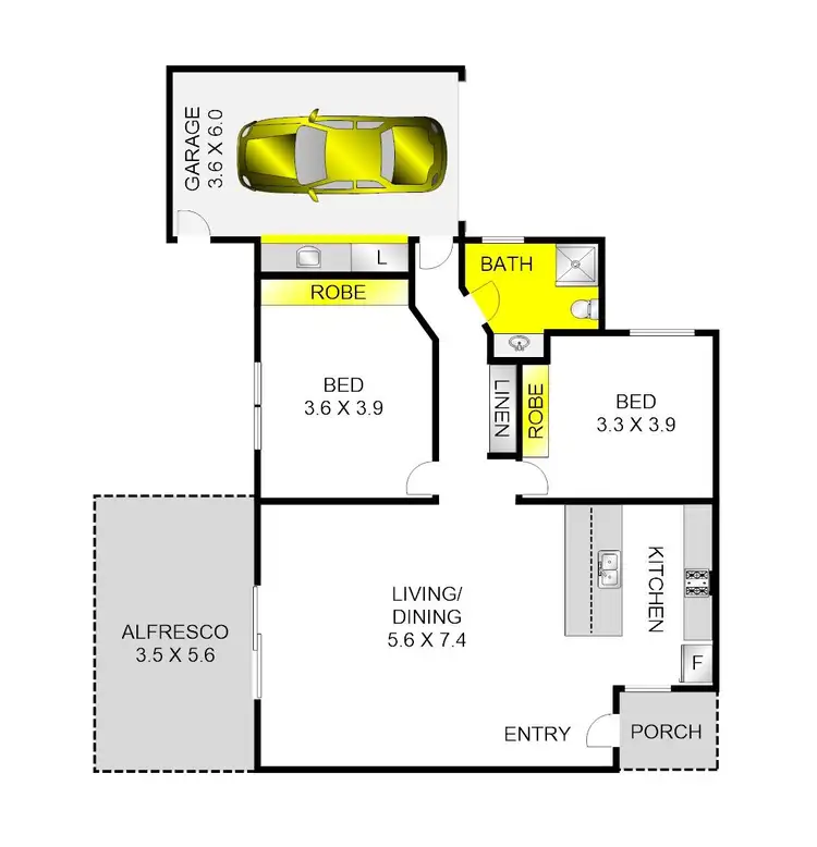 Floorplan of Homely house listing, 2/8 Hughes Street, Bell Park VIC 3215