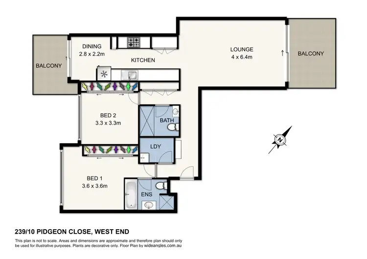 Floorplan of Homely unit listing, 239/10 Pidgeon Close, West End QLD 4101