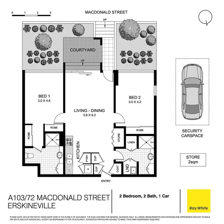Floorplan of Homely apartment listing, A103/72 Macdonald Street, Erskineville NSW 2043