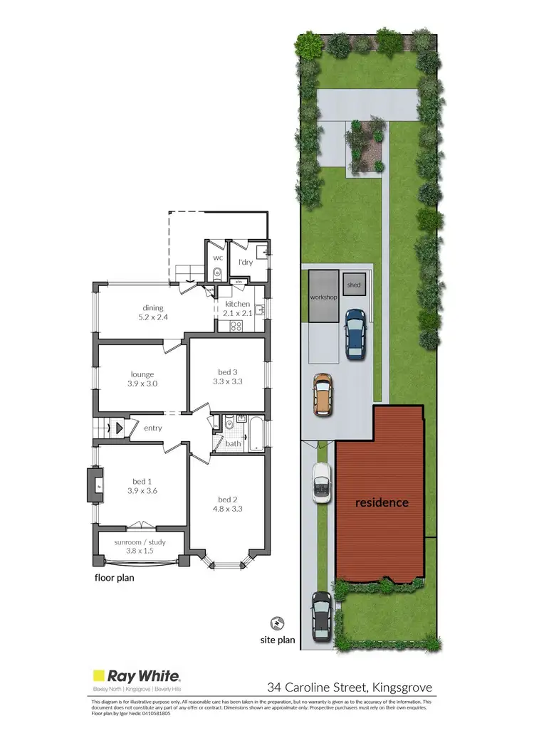 Floorplan of Homely house listing, 34 Caroline Street, Kingsgrove NSW 2208