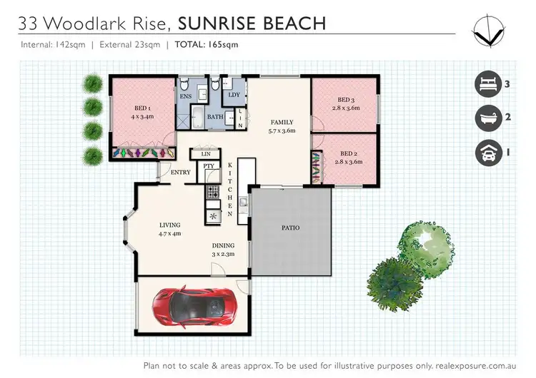 Floorplan of Homely house listing, 33 Woodlark Rise, Sunrise Beach QLD 4567