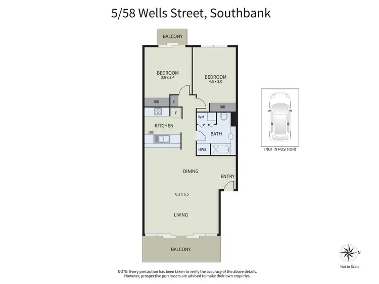 Floorplan of Homely apartment listing, 5/58 Wells Street, Southbank VIC 3006