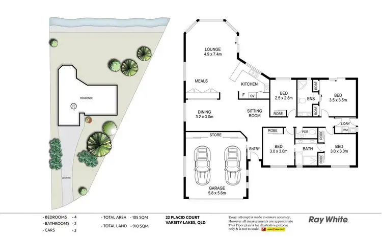 Floorplan of Homely house listing, 22 Placid Court, Varsity Lakes QLD 4227