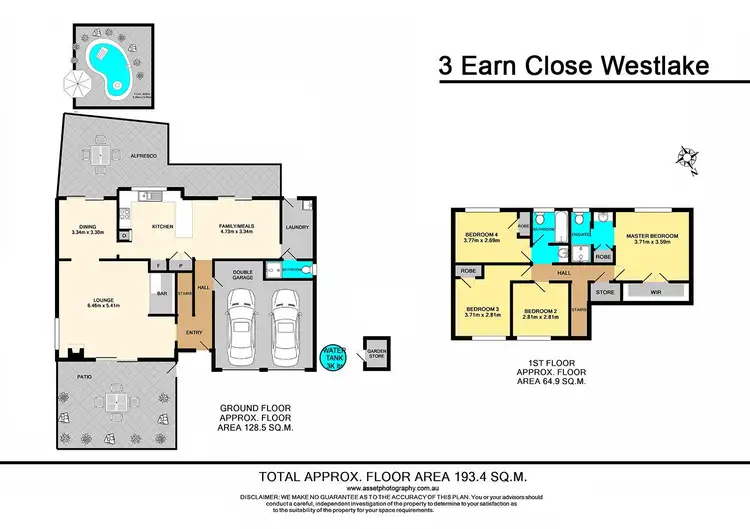 Floorplan of Homely house listing, 3 Earn Close, Westlake QLD 4074
