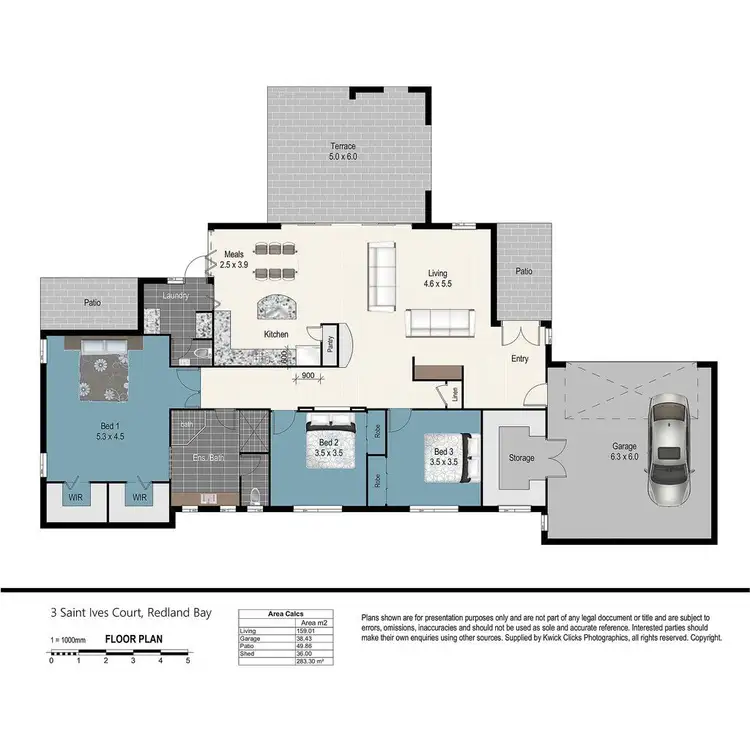 Floorplan of Homely house listing, 3 Saint Ives Court, Redland Bay QLD 4165
