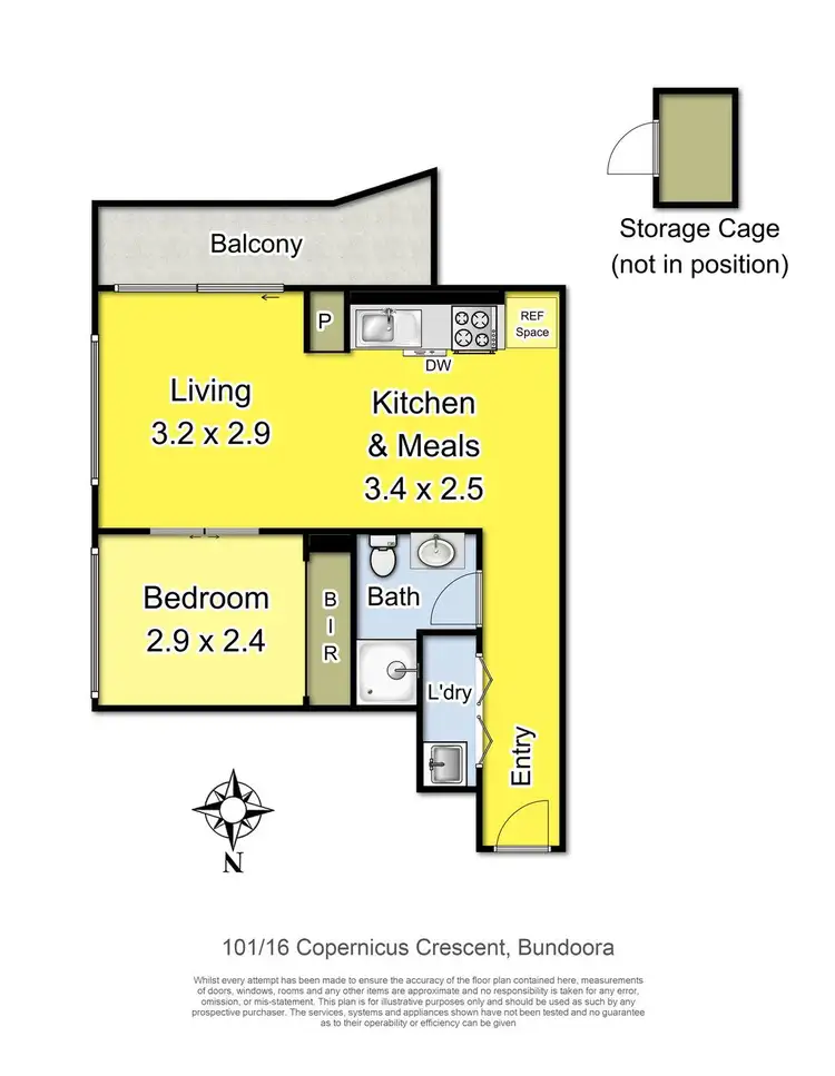 Floorplan of Homely apartment listing, 101/16 Copernicus Crescent, Bundoora VIC 3083