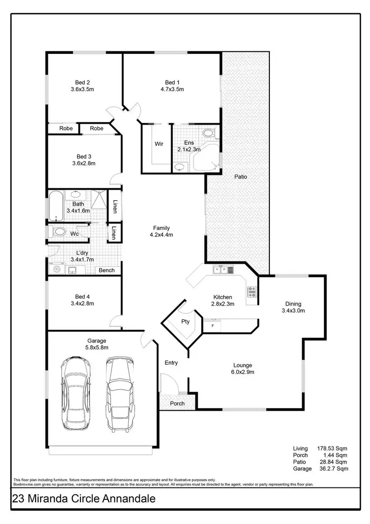 Floorplan of Homely house listing, 23 Miranda Circuit, Annandale QLD 4814