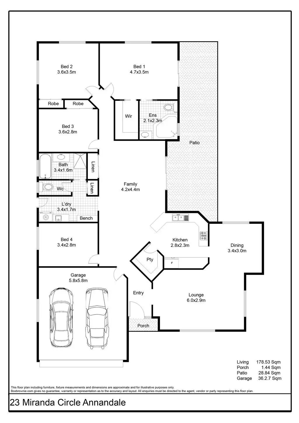 Floorplan of Homely house listing, 23 Miranda Circuit, Annandale QLD 4814