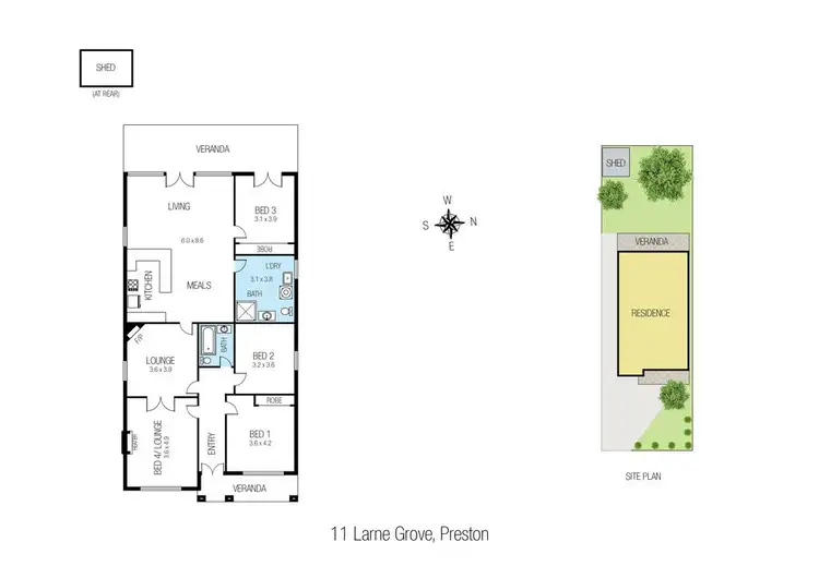 Floorplan of Homely house listing, 11 Larne Grove, Preston VIC 3072