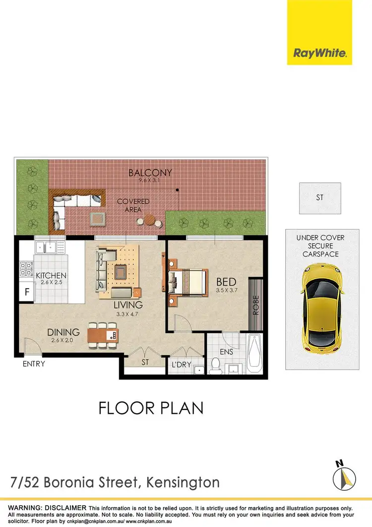 Floorplan of Homely apartment listing, 7/52-54 Boronia Street, Kensington NSW 2033