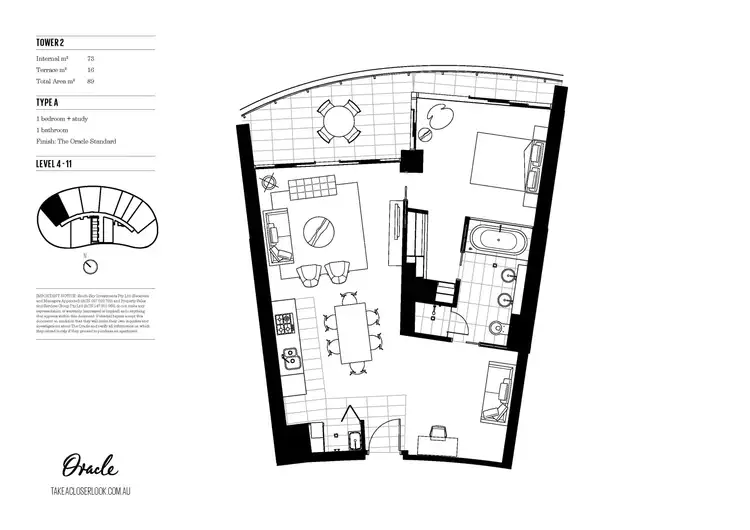 Floorplan of Homely apartment listing, 21 Elizabeth Avenue, Broadbeach QLD 4218