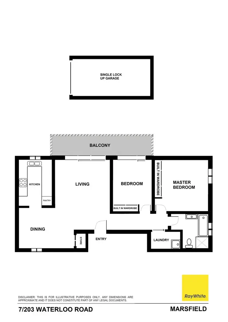 Floorplan of Homely unit listing, 7/203 Waterloo Road, Marsfield NSW 2122