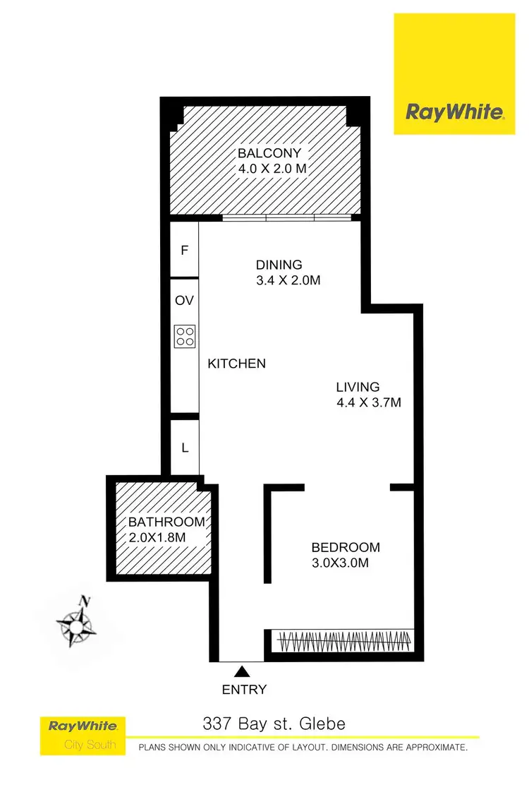 Floorplan of Homely apartment listing, 3/37-43 Bay Street, Glebe NSW 2037
