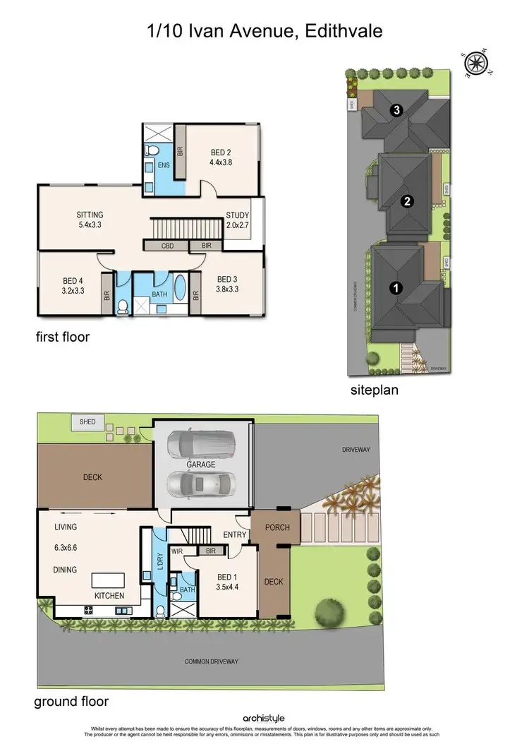 Floorplan of Homely townhouse listing, 1/10 Ivan Avenue, Edithvale VIC 3196