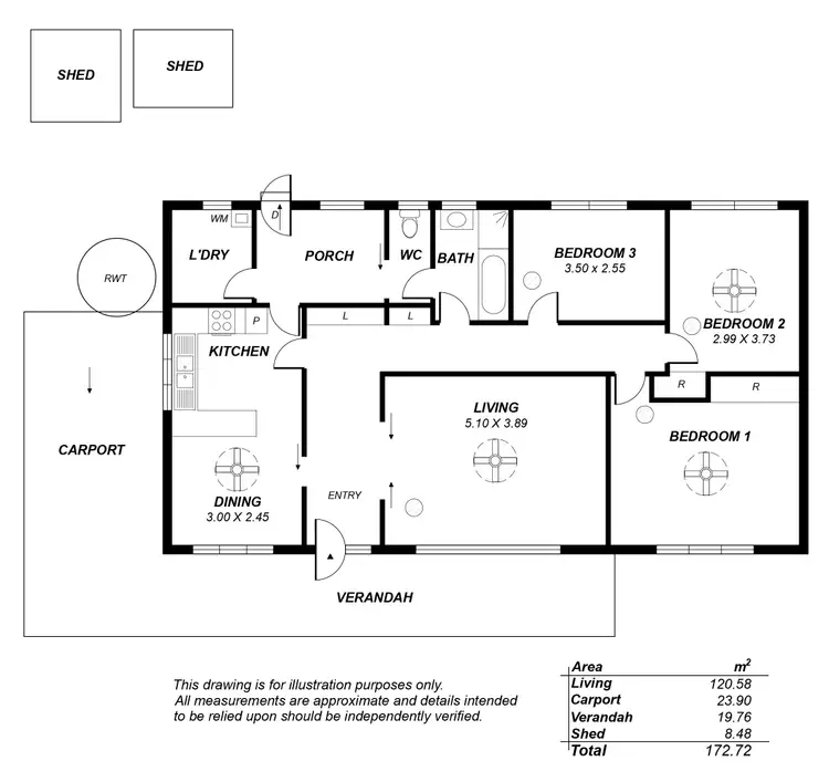 Floorplan of Homely house listing, 2 Allen Drive, Para Hills SA 5096