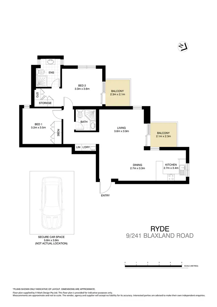 Floorplan of Homely apartment listing, 9/241 Blaxland Road, Ryde NSW 2112