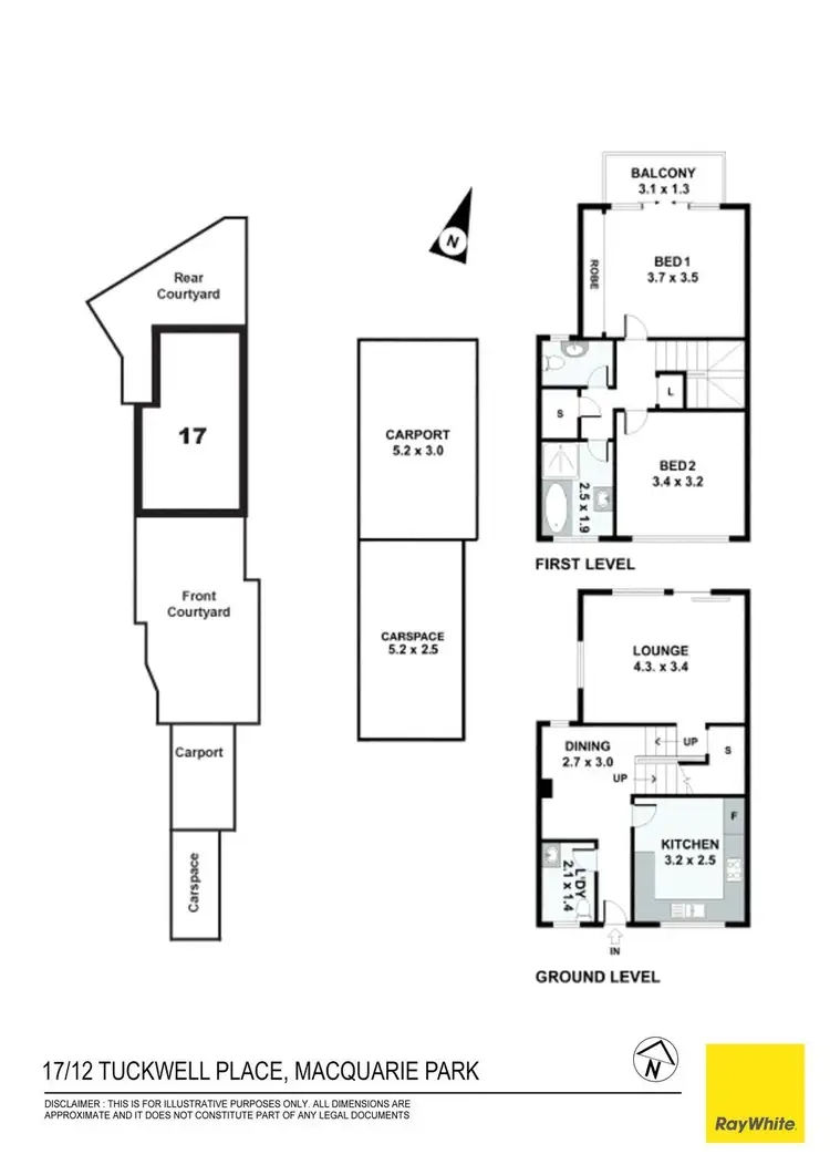 Floorplan of Homely townhouse listing, 17/12 Tuckwell Place, Macquarie Park NSW 2113