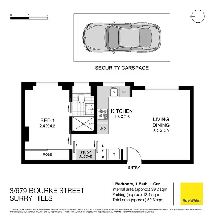 Floorplan of Homely apartment listing, 3/679 Bourke Street, Surry Hills NSW 2010