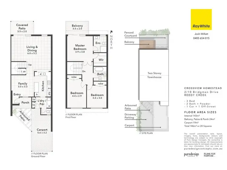Floorplan of Homely townhouse listing, 2/10 Bridgman Drive, Reedy Creek QLD 4227