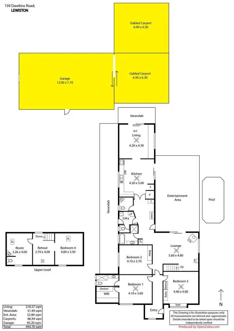 Floorplan of Homely house listing, 159 Dawkins Road, Lewiston SA 5501