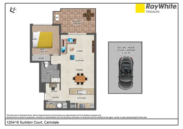 Floorplan of Homely unit listing, 1204/16 Surbiton Court, Carindale QLD 4152