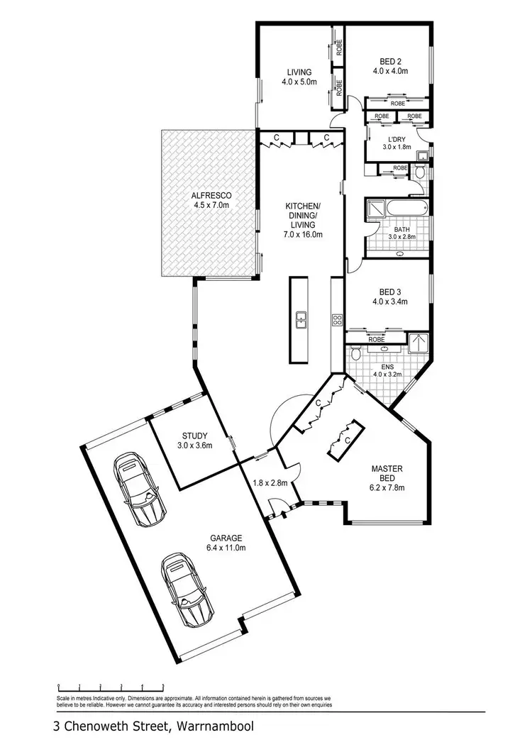 Floorplan of Homely house listing, 3 Chenoweth Court, Warrnambool VIC 3280