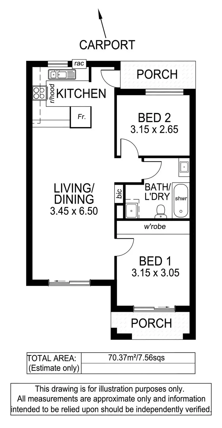 Floorplan of Homely unit listing, 15/274 South Terrace, Adelaide SA 5000