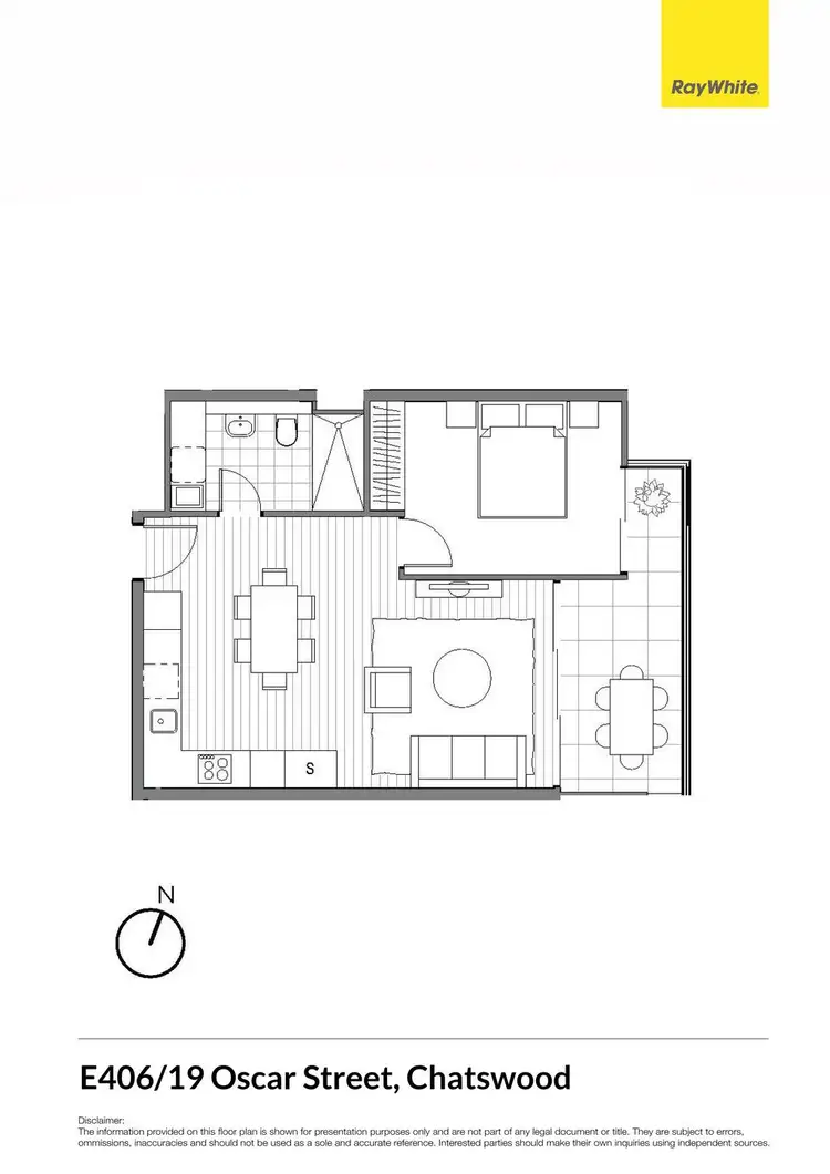 Floorplan of Homely unit listing, E406/19 Oscar Street, Chatswood NSW 2067