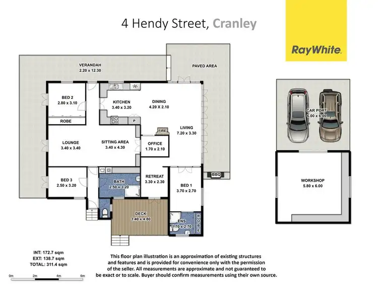 Floorplan of Homely rural property listing, 4 Hendy Street, Cranley QLD 4350