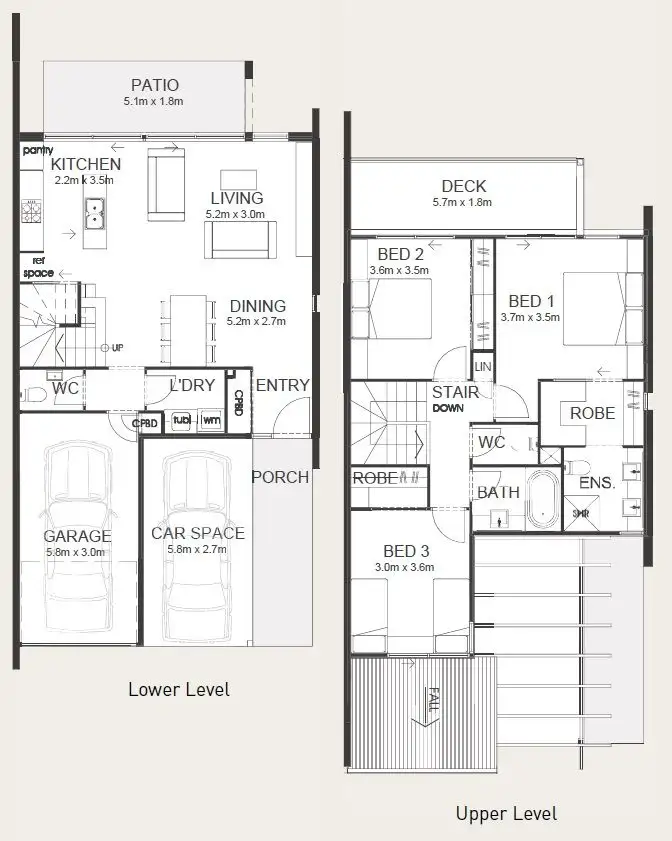 Floorplan of Homely townhouse listing, 85/34 O'Doherty Circuit, Nudgee QLD 4014
