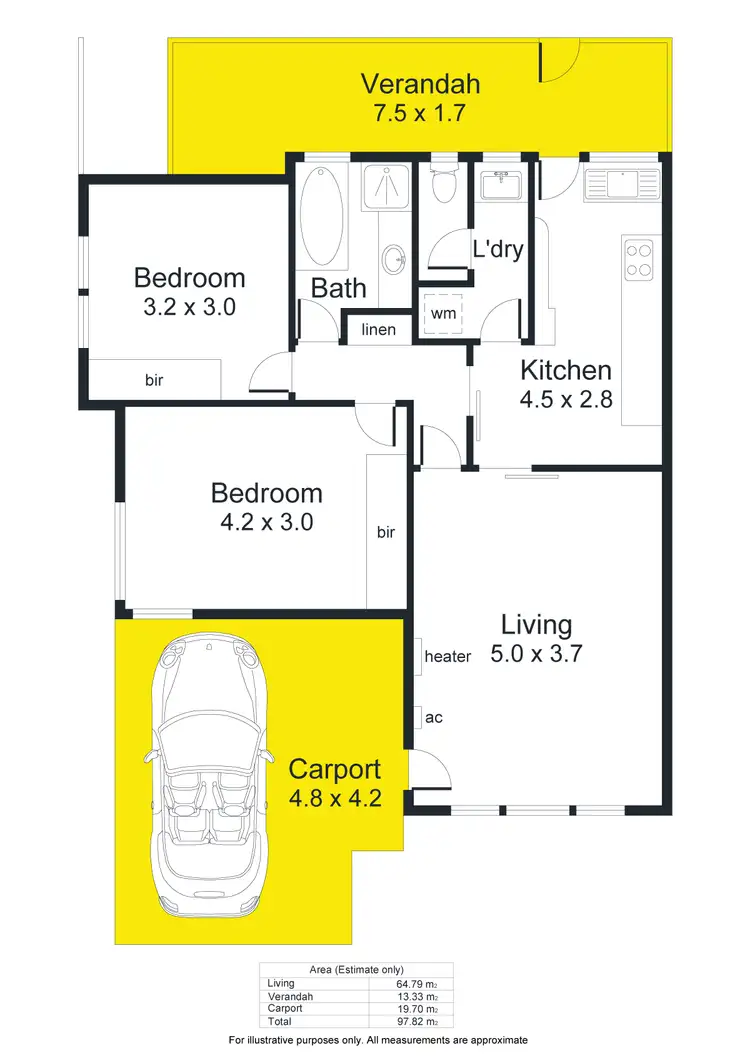 Floorplan of Homely unit listing, 1/9 Third Avenue, Glenelg East SA 5045