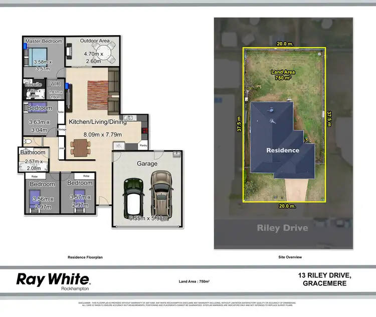 Floorplan of Homely house listing, 13 Riley Drive, Gracemere QLD 4702
