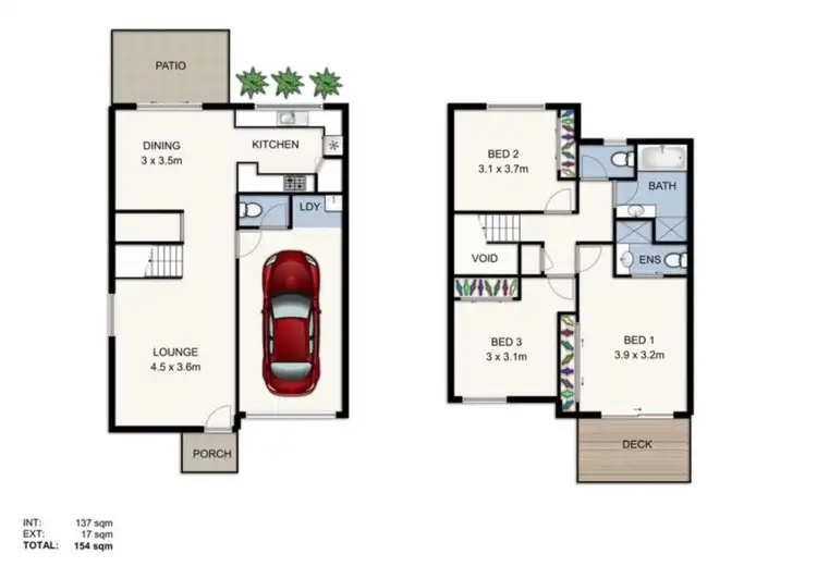 Floorplan of Homely townhouse listing, 37/12 Mailey Street, Mansfield QLD 4122