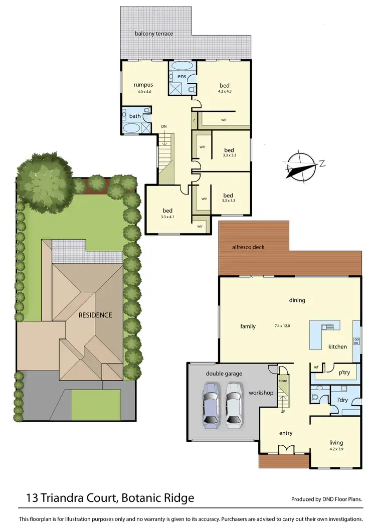 Floorplan of Homely house listing, 13 Triandra Court, Botanic Ridge VIC 3977