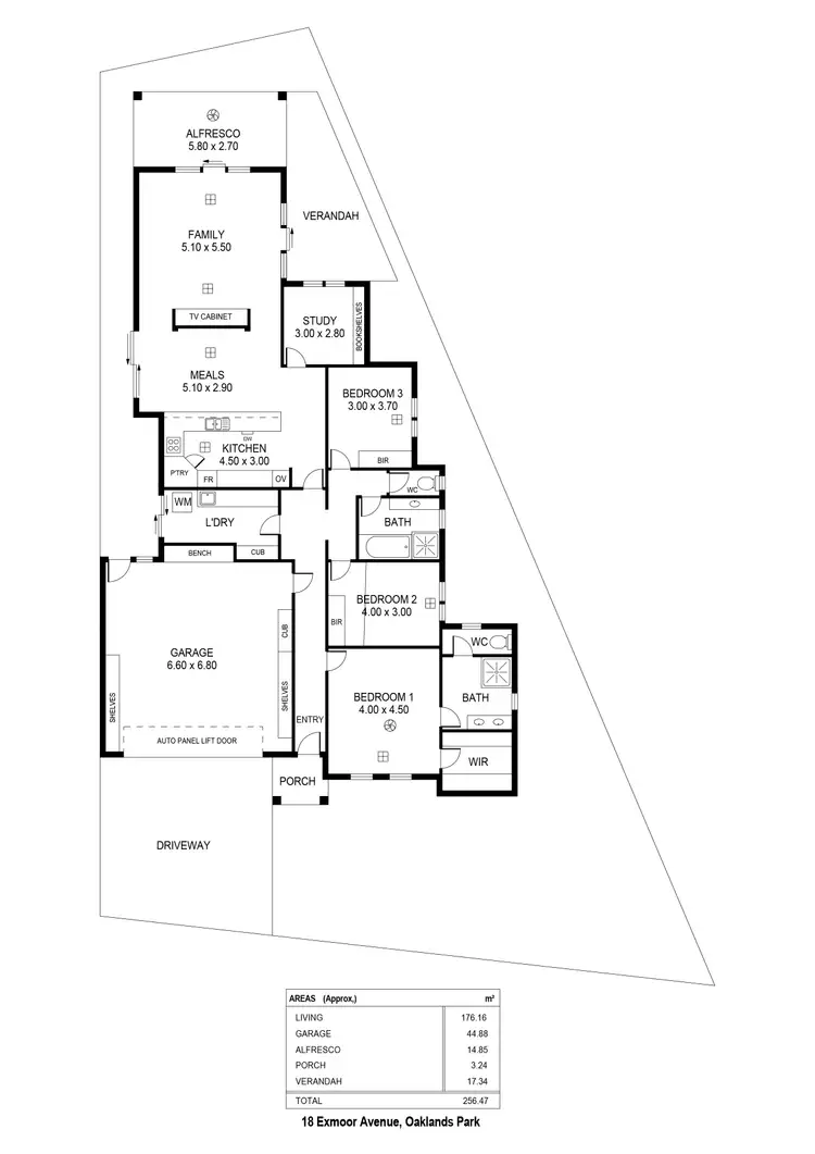 Floorplan of Homely house listing, 18 Exmoor Avenue, Oaklands Park SA 5046