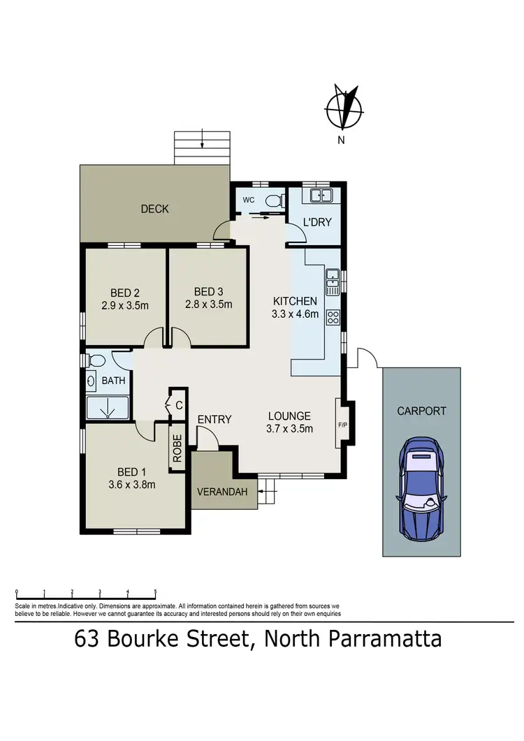 Floorplan of Homely house listing, 63 Bourke Street, North Parramatta NSW 2151
