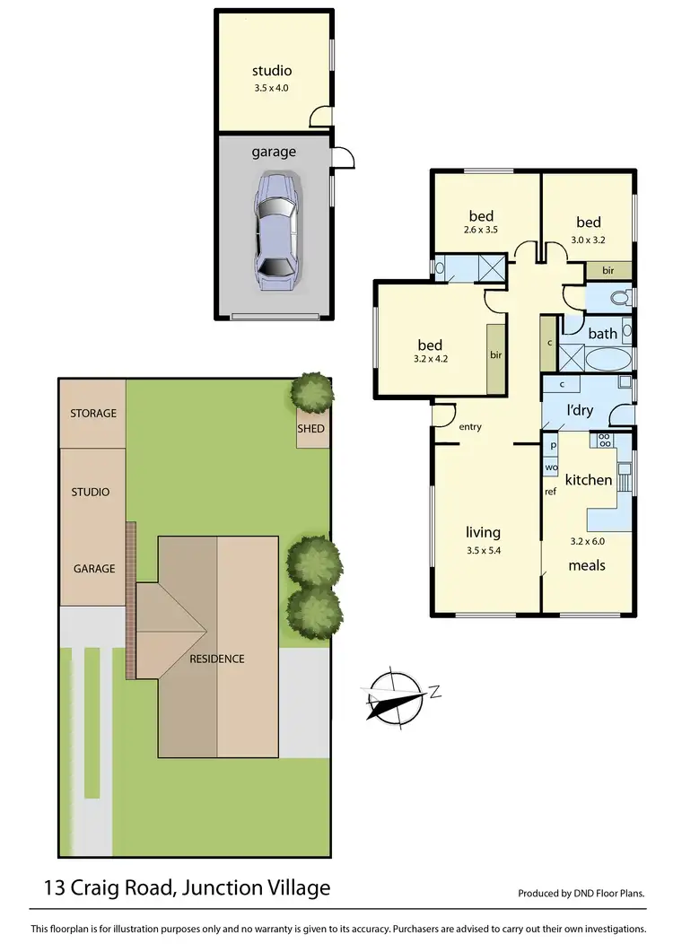 Floorplan of Homely house listing, 13 Craig Road, Junction Village VIC 3977