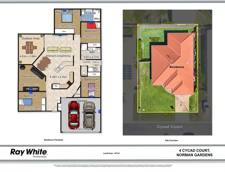 Floorplan of Homely house listing, 4 Cycad Court, Norman Gardens QLD 4701