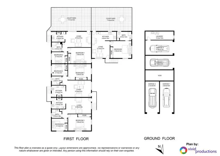 Floorplan of Homely block of units listing, 1-4/15 Newington Street, Tarragindi QLD 4121